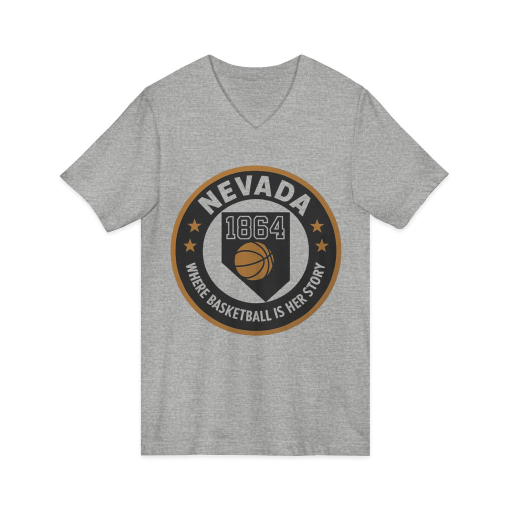 Nevada Basketball V-Neck Tee - Celebrate Your Love for the Game!