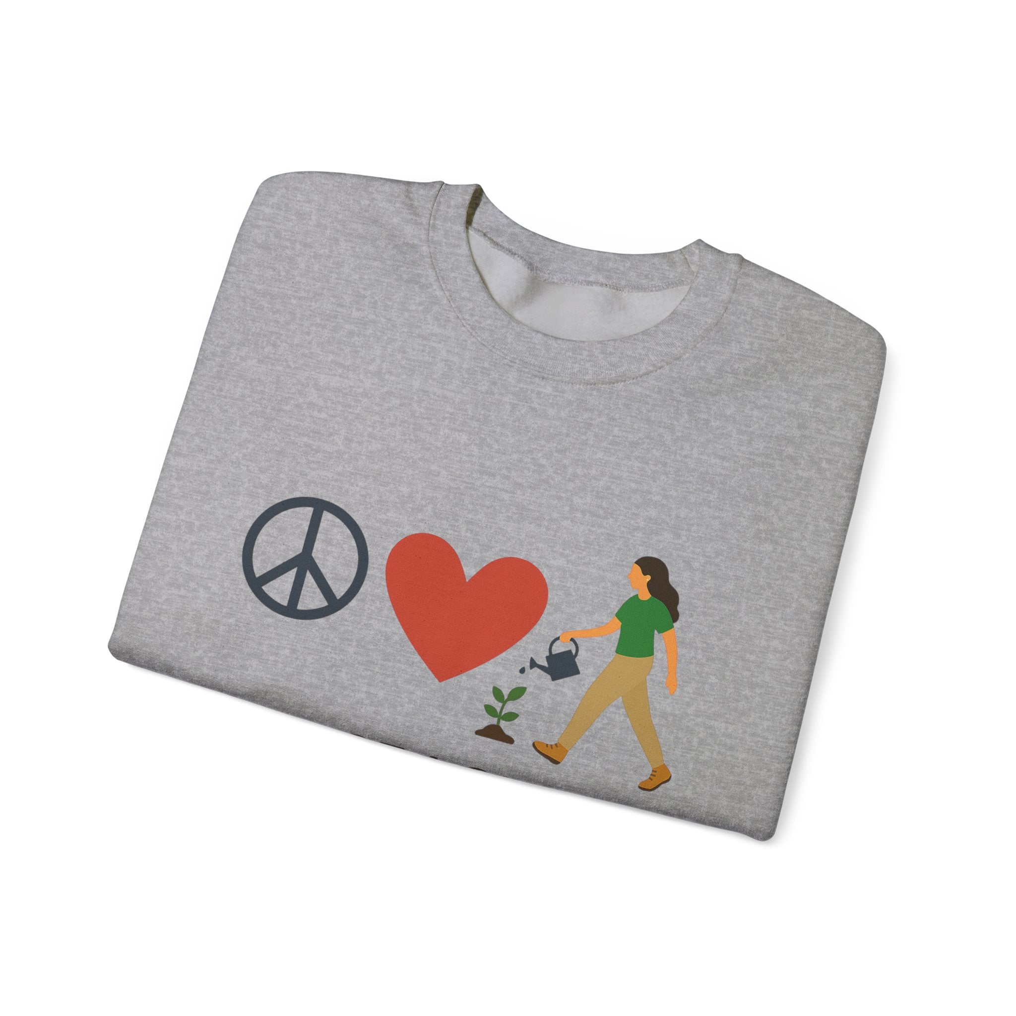 Peace, Love & Gardening Crewneck Sweatshirt