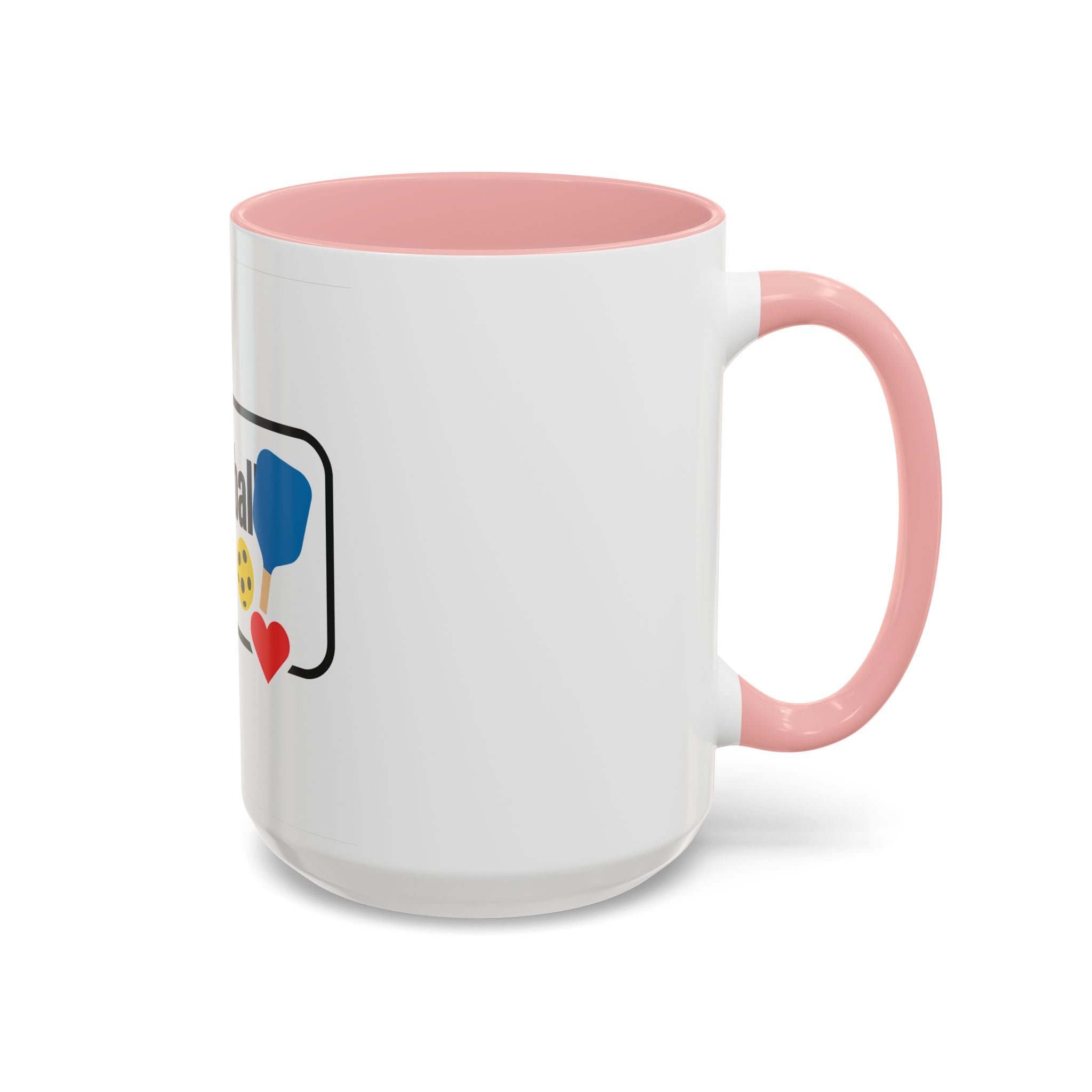#Pickleball Accent Coffee Mug — Pickleball Paddle & Ball Design (11/15 oz)