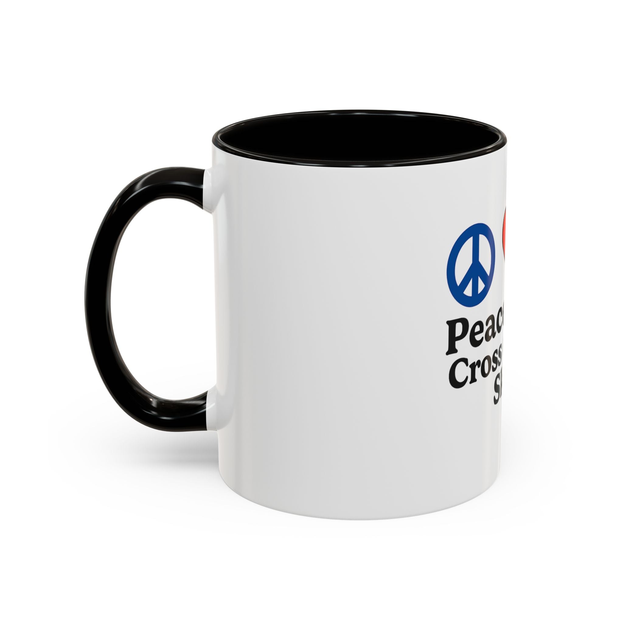 Peace, Love & Cross Country Skiing Mug