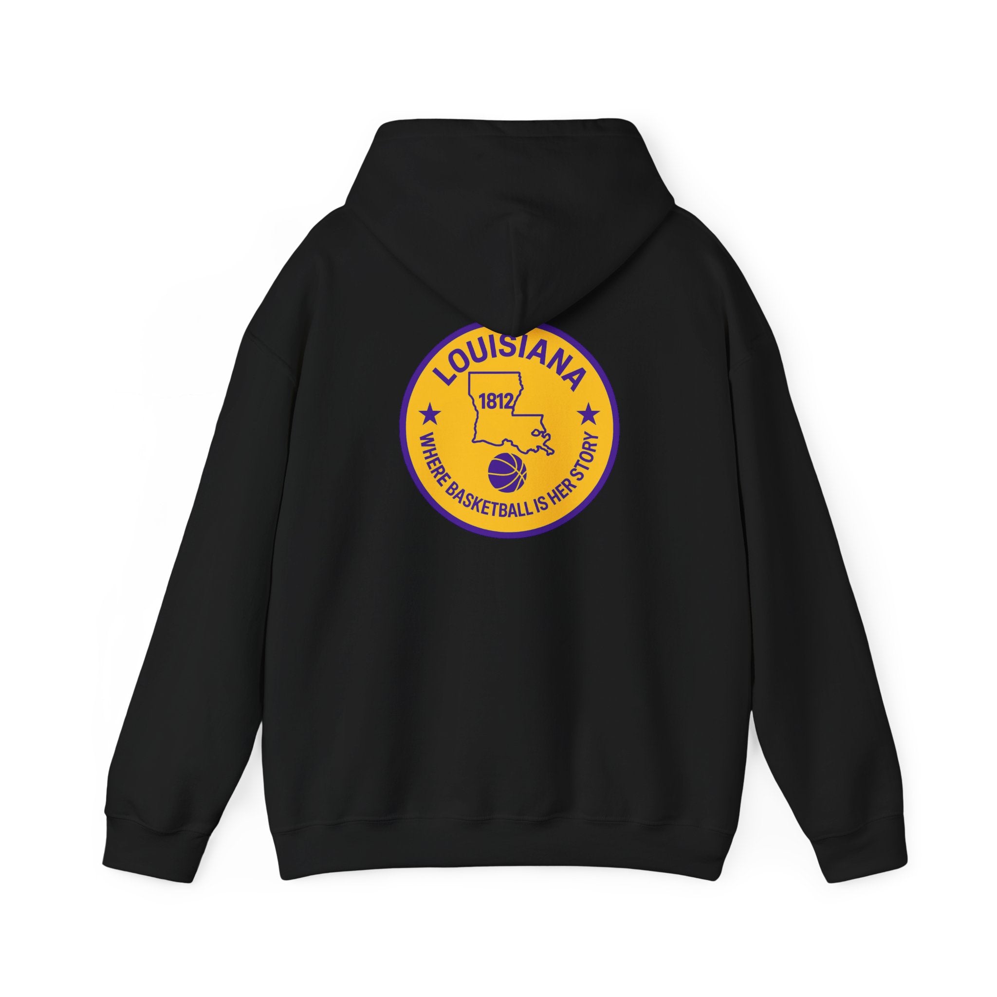 Louisiana Basketball State Emblem Hoodie — Retro Pelican State Logo