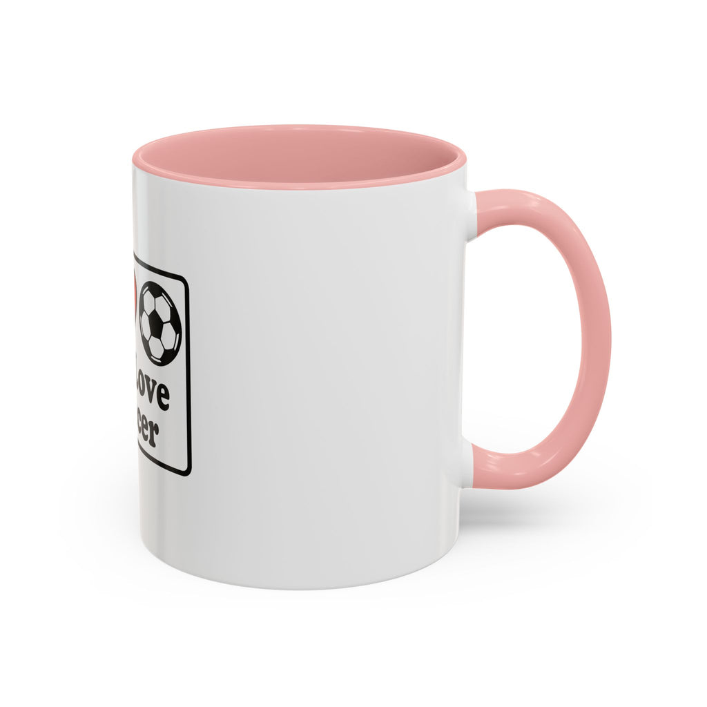 Peace Love & Soccer Coffee Mug - Fun Soccer Gift for Fans