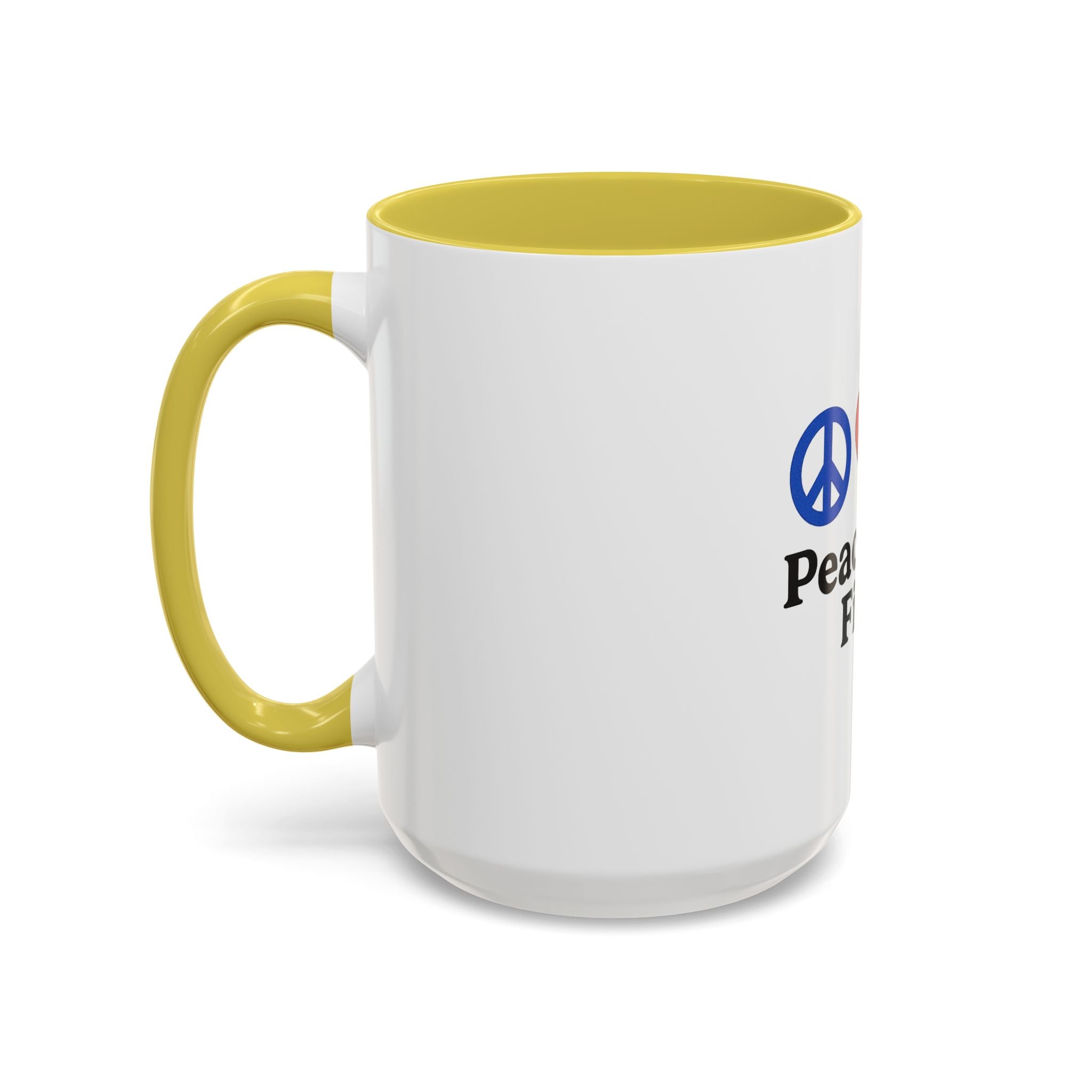 Peace, Love & Fishing Mug - Colorful Ceramic Coffee Cup for Anglers