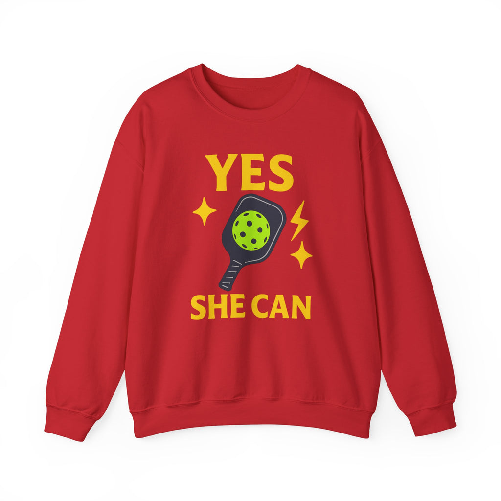 Yes, She Can Pickleball Sweatshirt, Unisex Crewneck