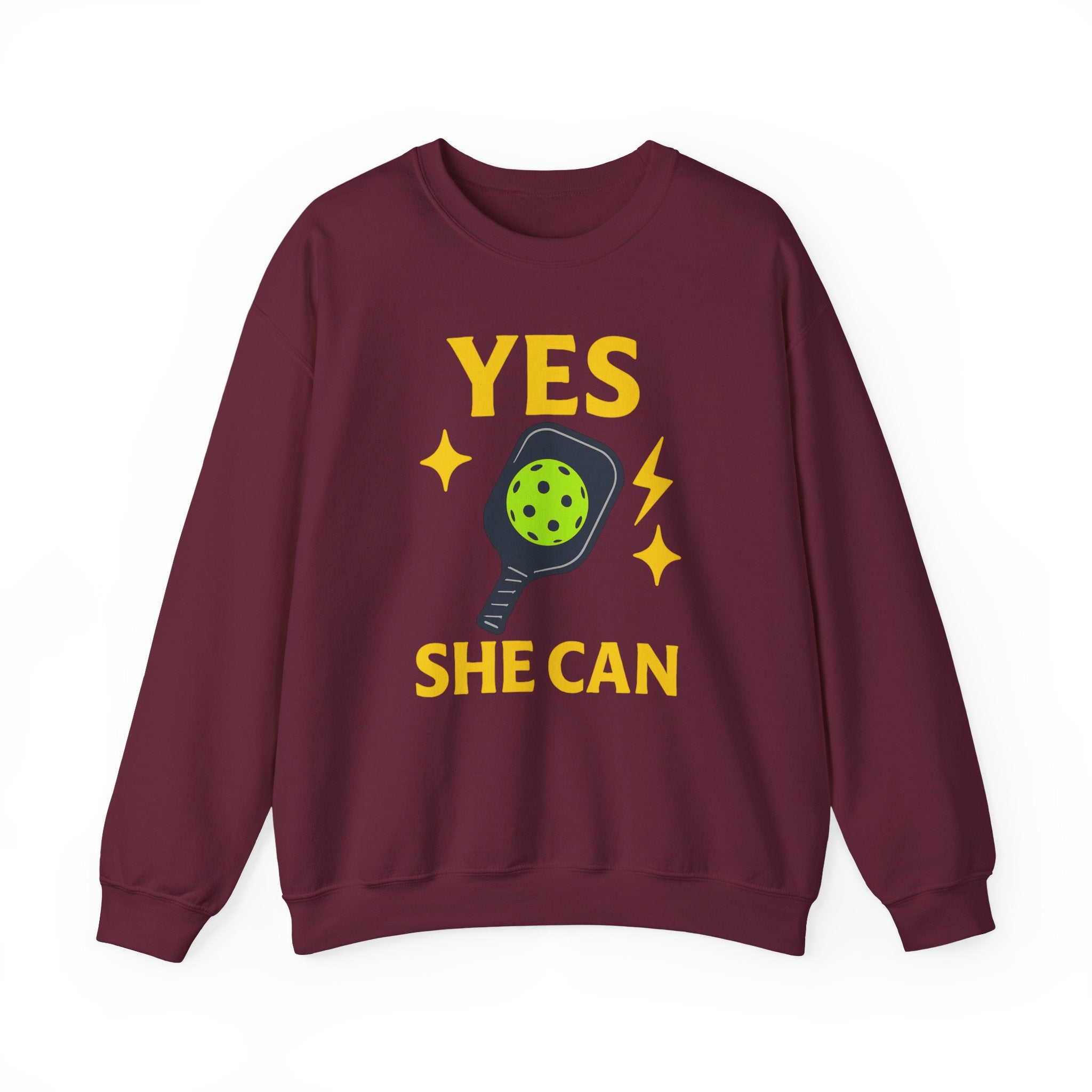 Yes, She Can Pickleball Sweatshirt, Unisex Crewneck