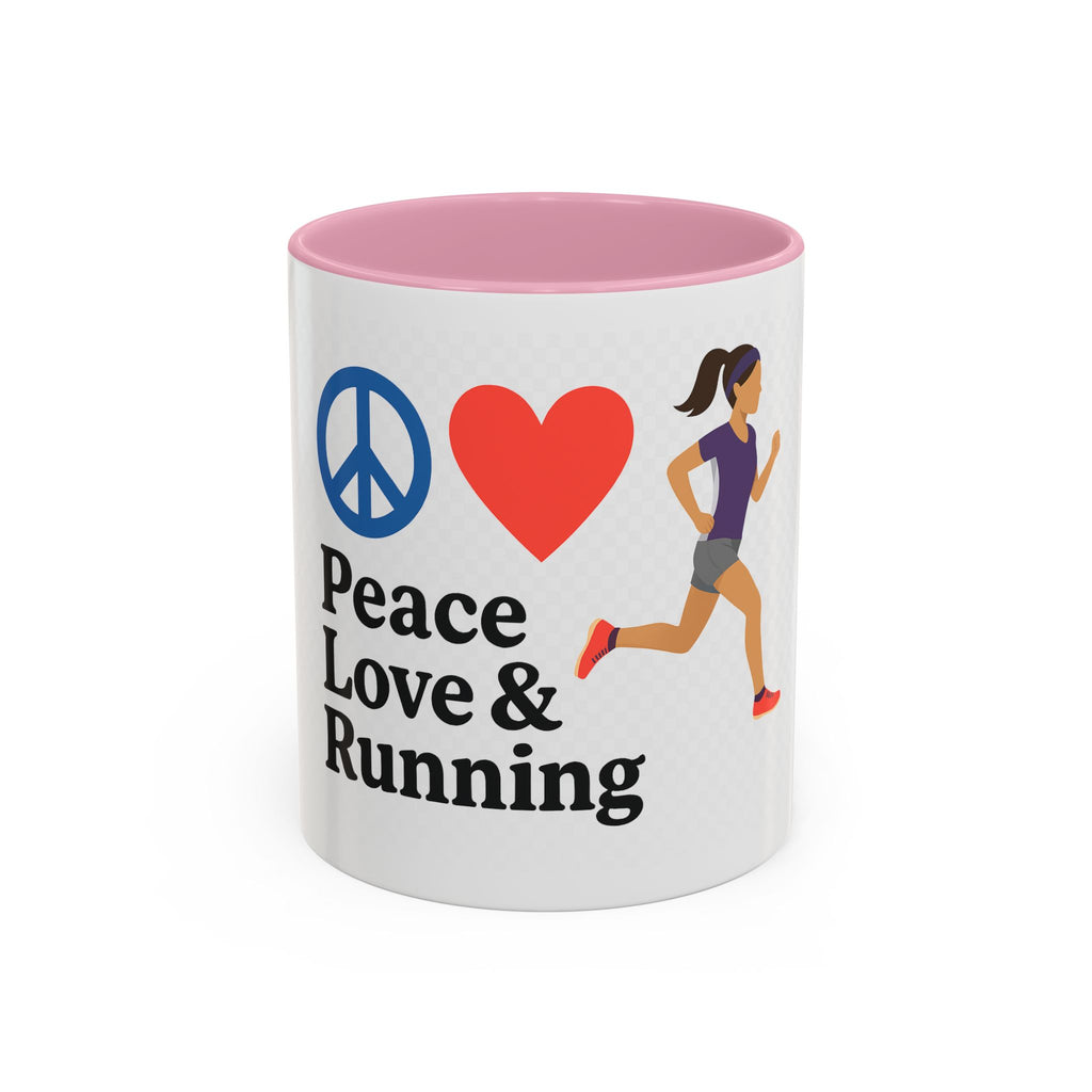 Peace Love & Running Motivational Mug