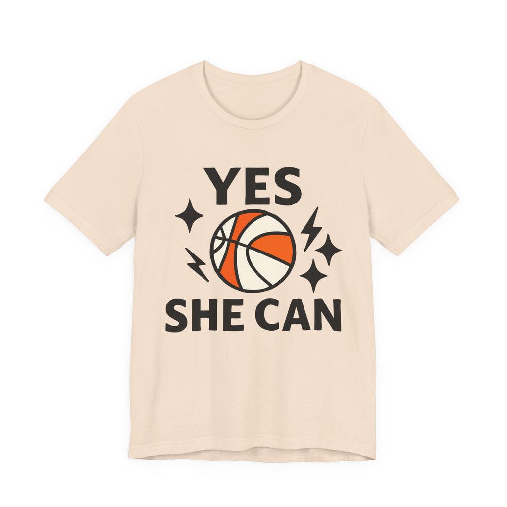 Yes, She Can Basketball Unisex Tee