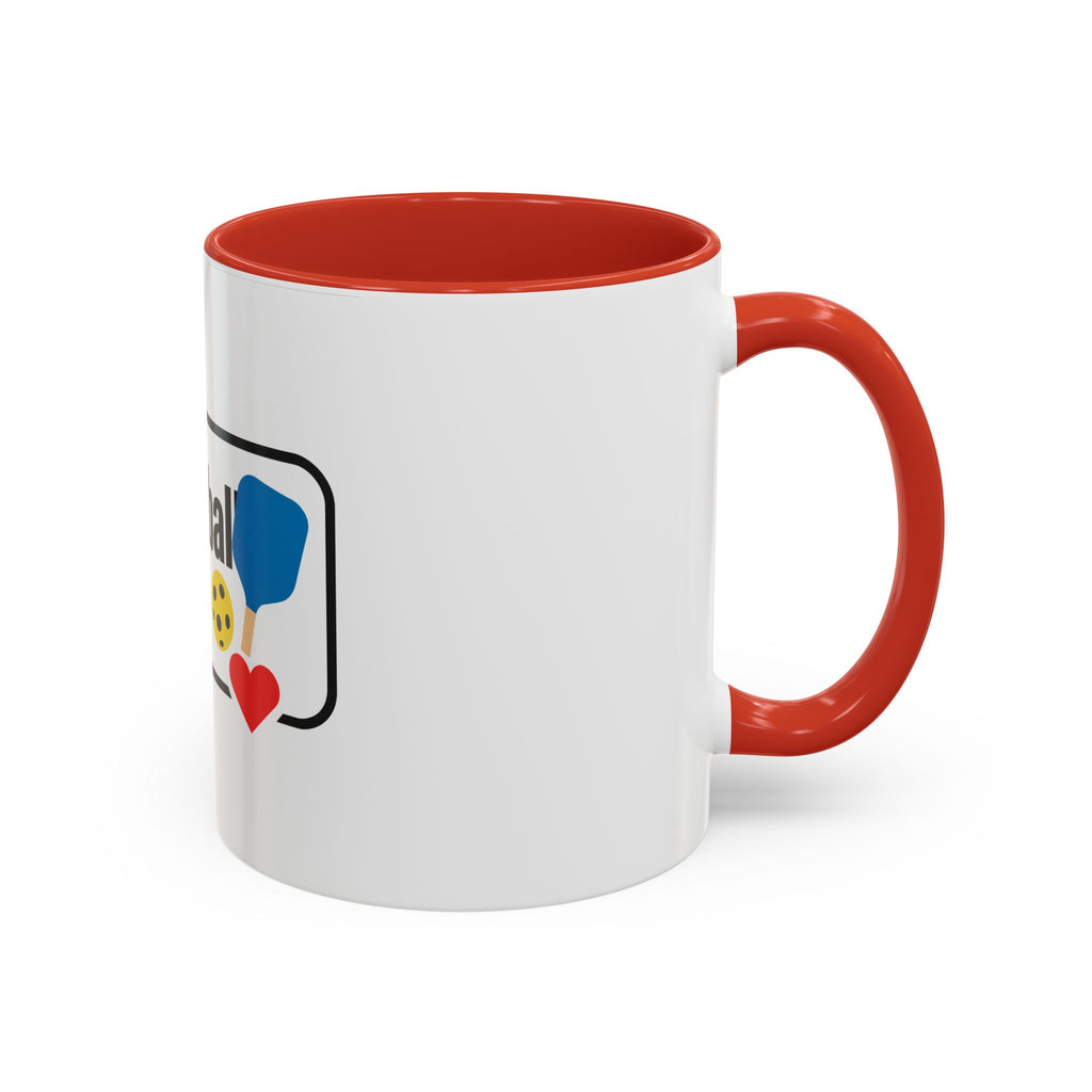 #Pickleball Accent Coffee Mug — Pickleball Paddle & Ball Design (11/15 oz)