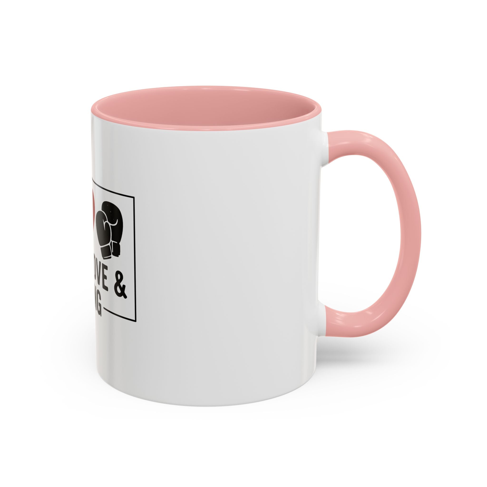 Peace Love & Boxing Mug | Accent Coffee Mug