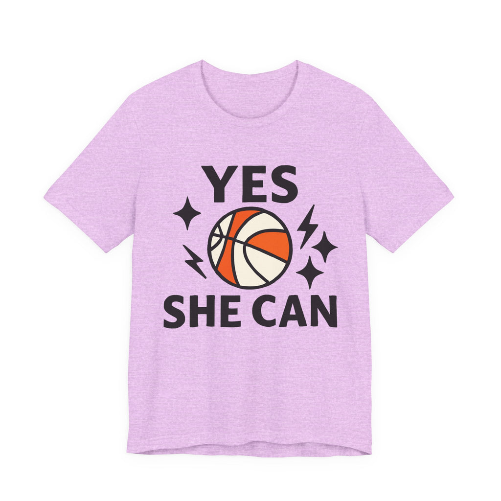 Yes, She Can Basketball Unisex Tee