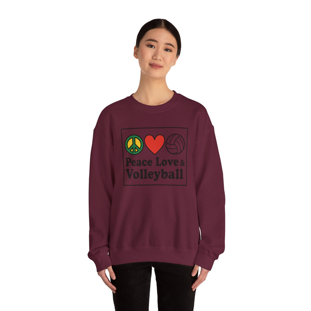Peace Love Volleyball Crewneck Sweatshirt