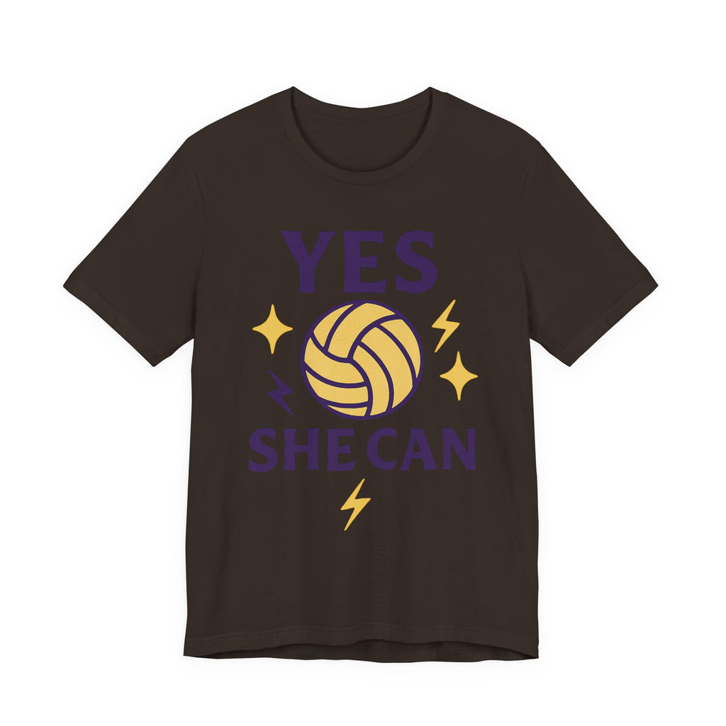Yes, She Can Volleyball Unisex Tee