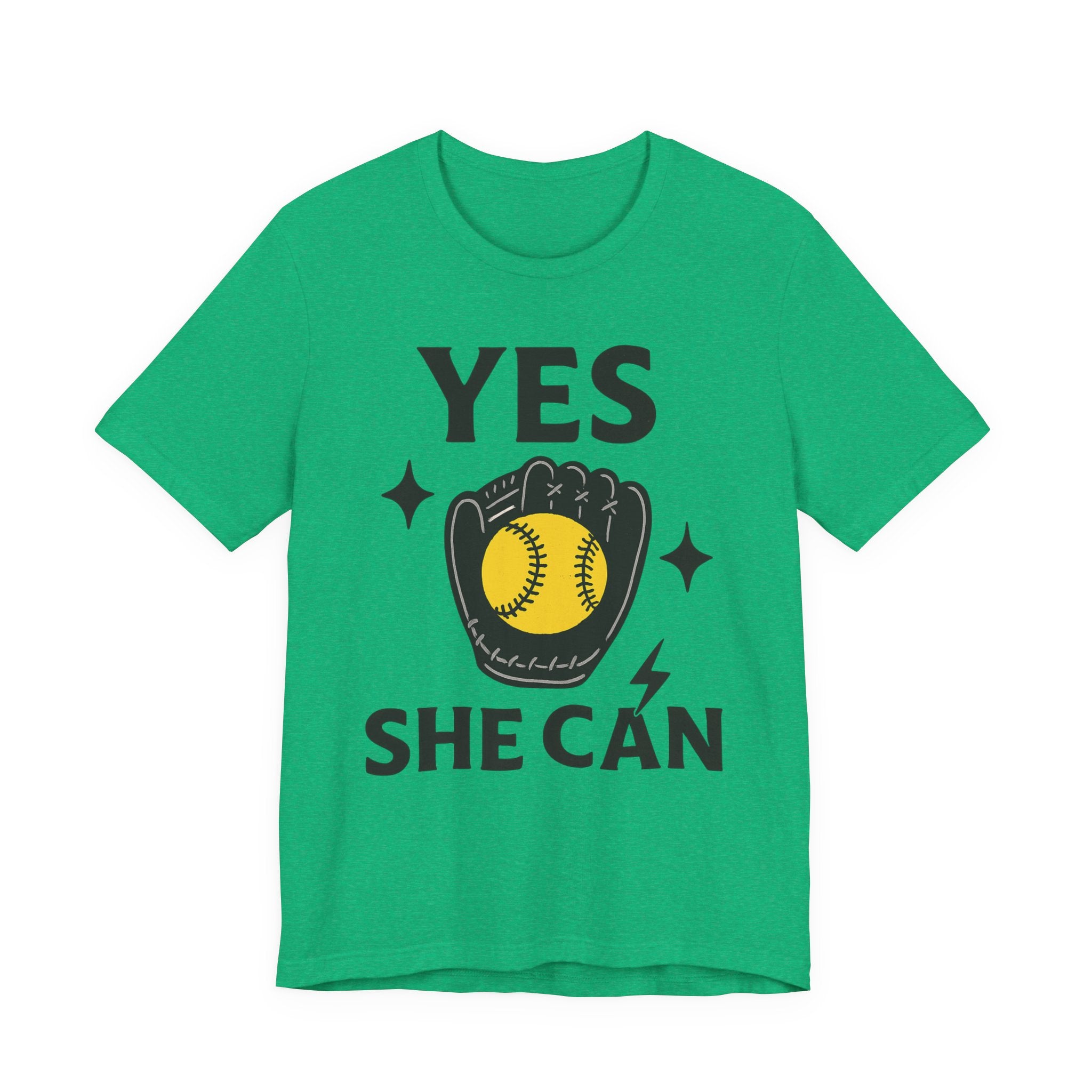 Yes, She Can Softball Unisex Tee