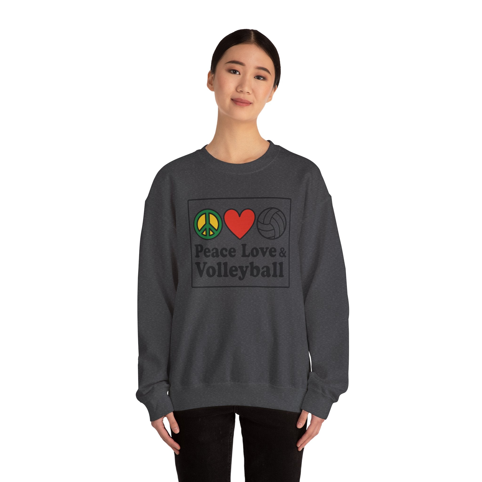 Peace Love Volleyball Crewneck Sweatshirt
