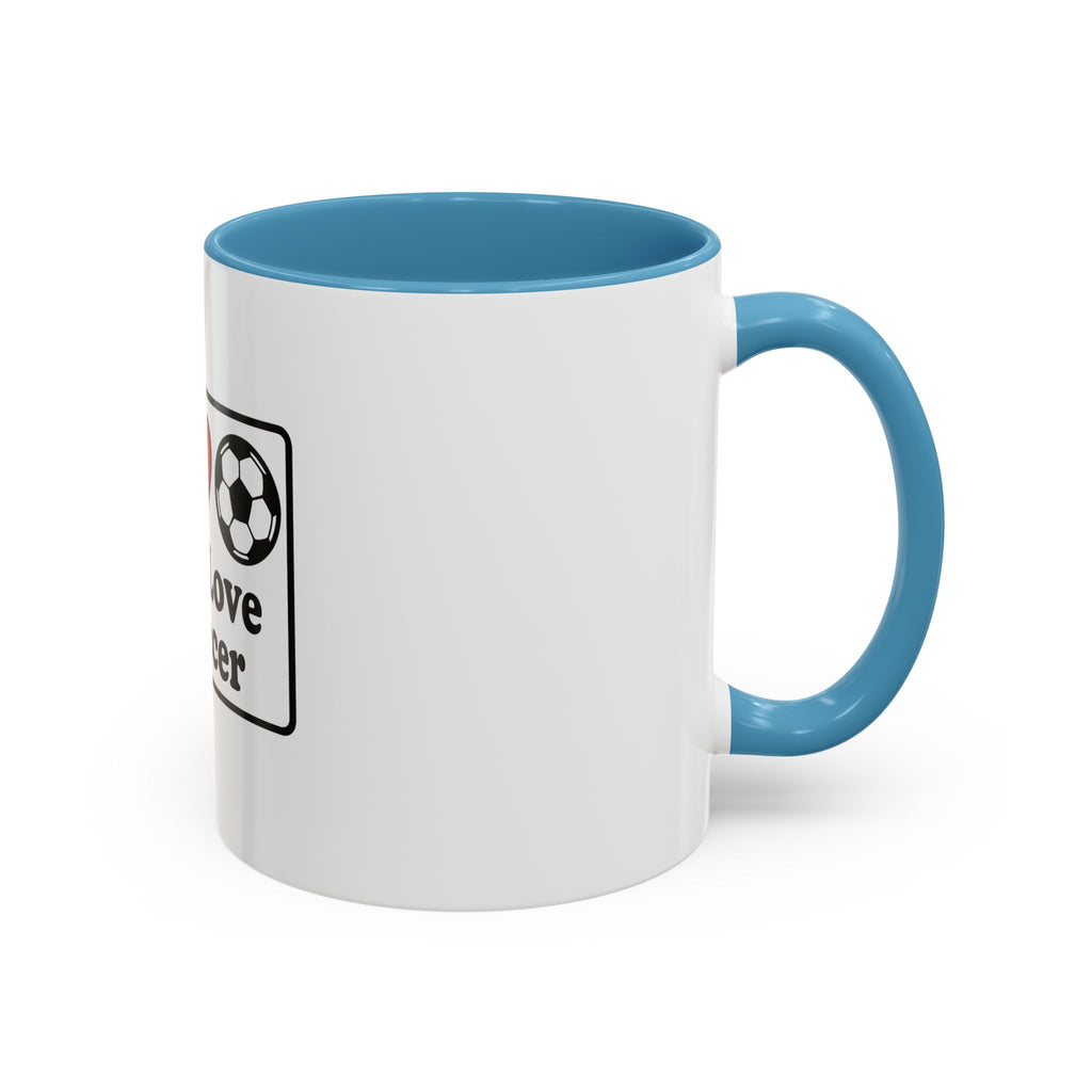 Peace Love & Soccer Coffee Mug - Fun Soccer Gift for Fans