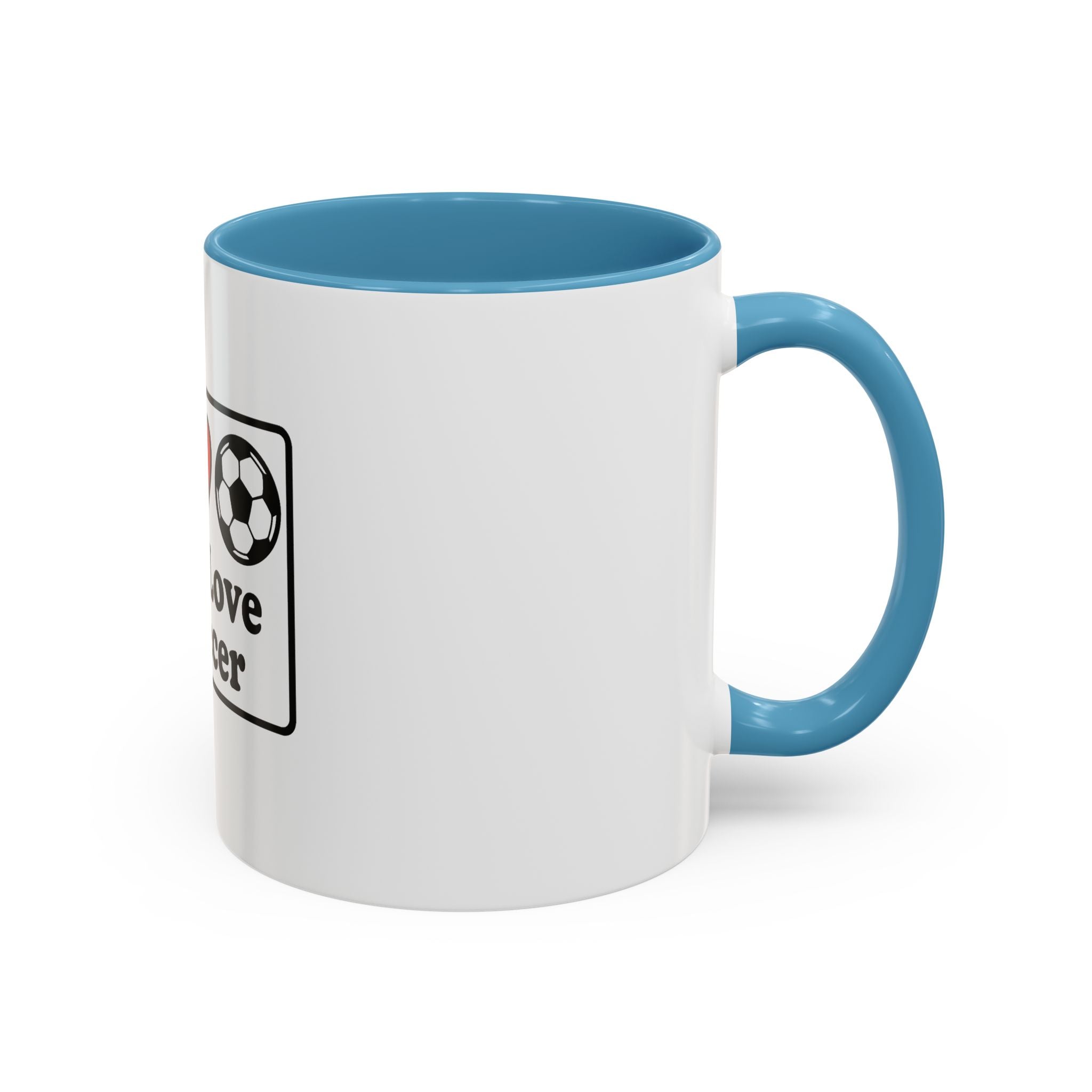 Peace Love & Soccer Coffee Mug - Fun Soccer Gift for Fans