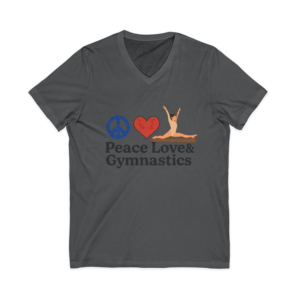 Peace, Love & Gymnastics V-Neck Tee