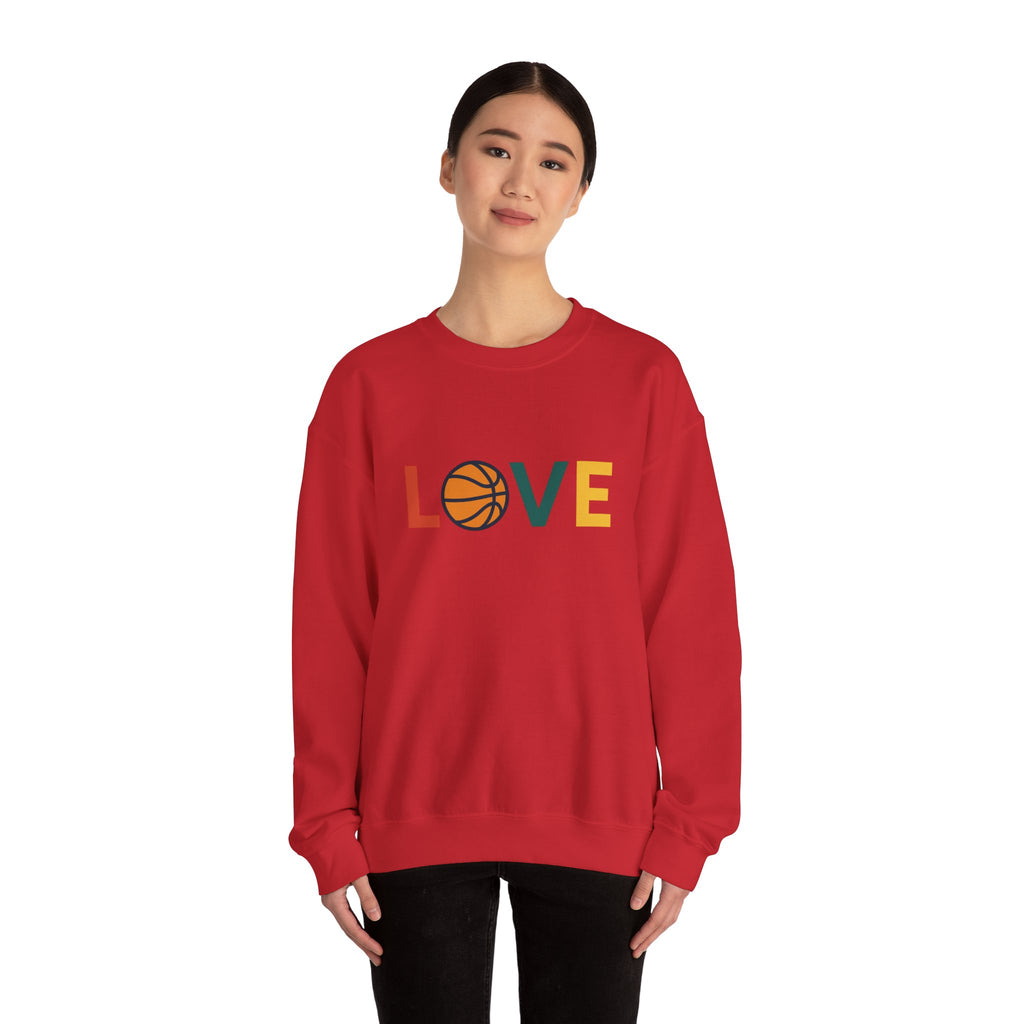 Love Basketball Sweatshirt, Unisex Crewneck