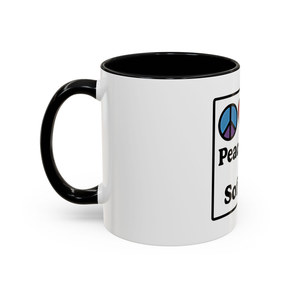 Peace Love Softball Coffee Mug, Sporty Mug for Softball Fans