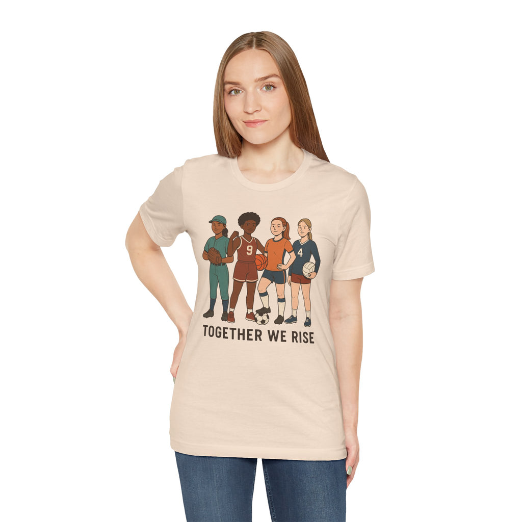Empowering Together We Rise Tee | Unisex Jersey Short Sleeve T-Shirt