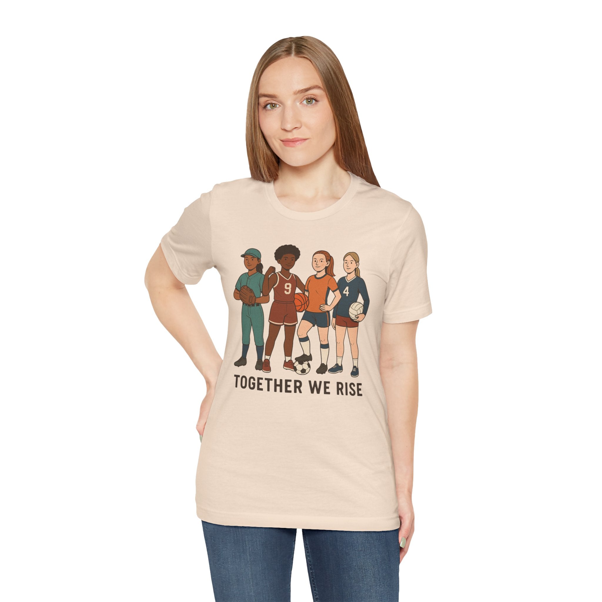Empowering Together We Rise Tee | Unisex Jersey Short Sleeve T-Shirt