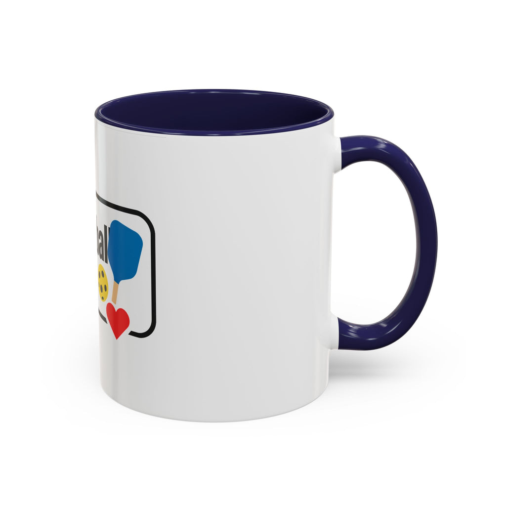 #Pickleball Accent Coffee Mug — Pickleball Paddle & Ball Design (11/15 oz)