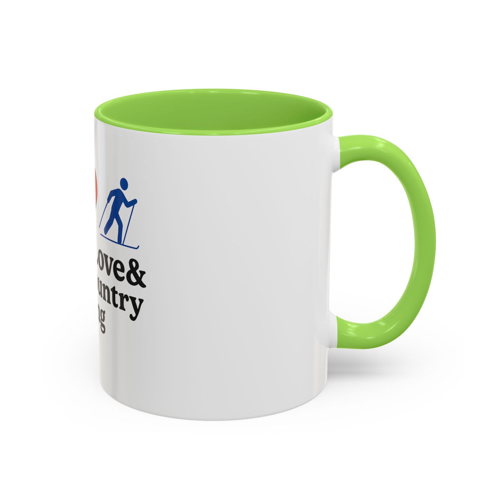 Peace, Love & Cross Country Skiing Mug