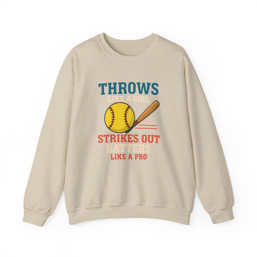 Softball Inspired Crewneck Sweatshirt
