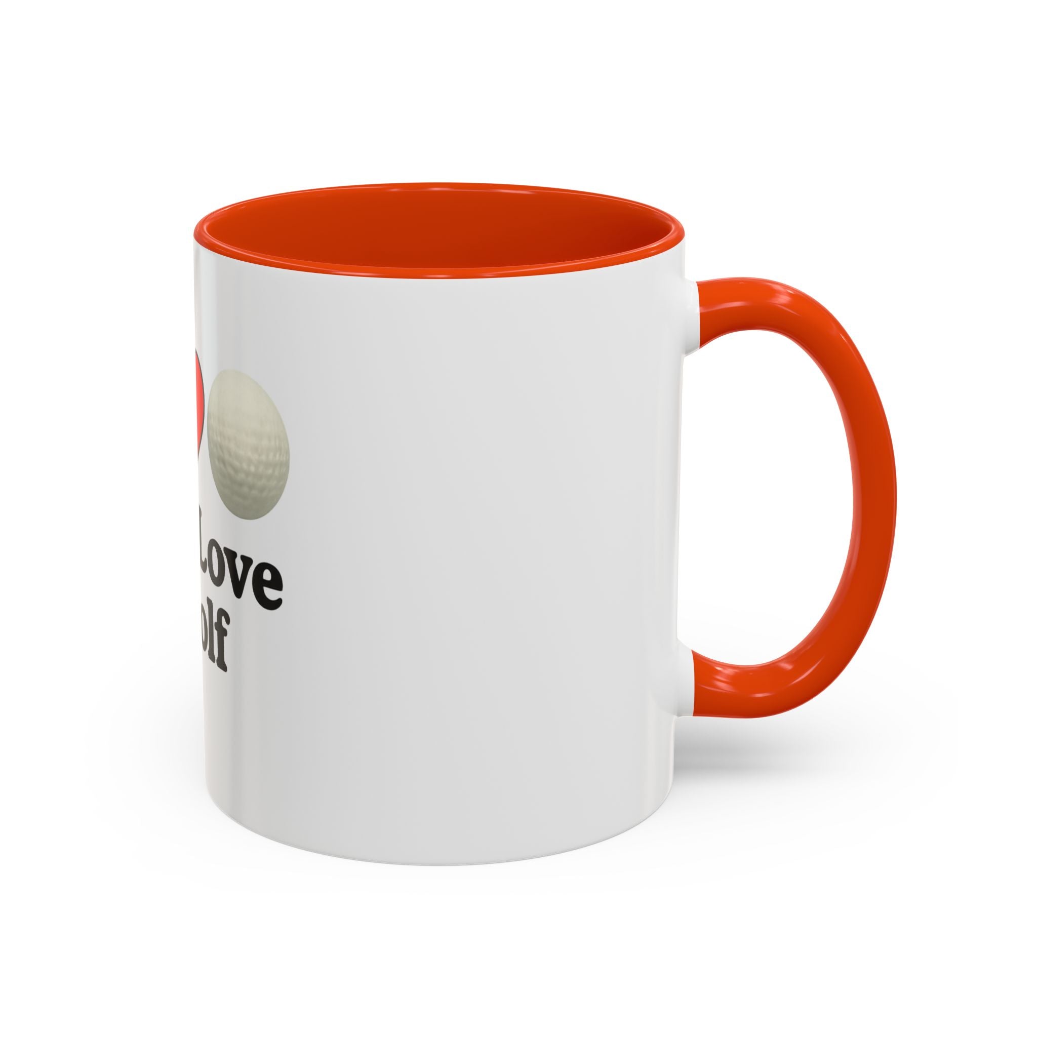 Peace, Love & Golf Mug - Colorful Ceramic Coffee Cup for Golf Lovers