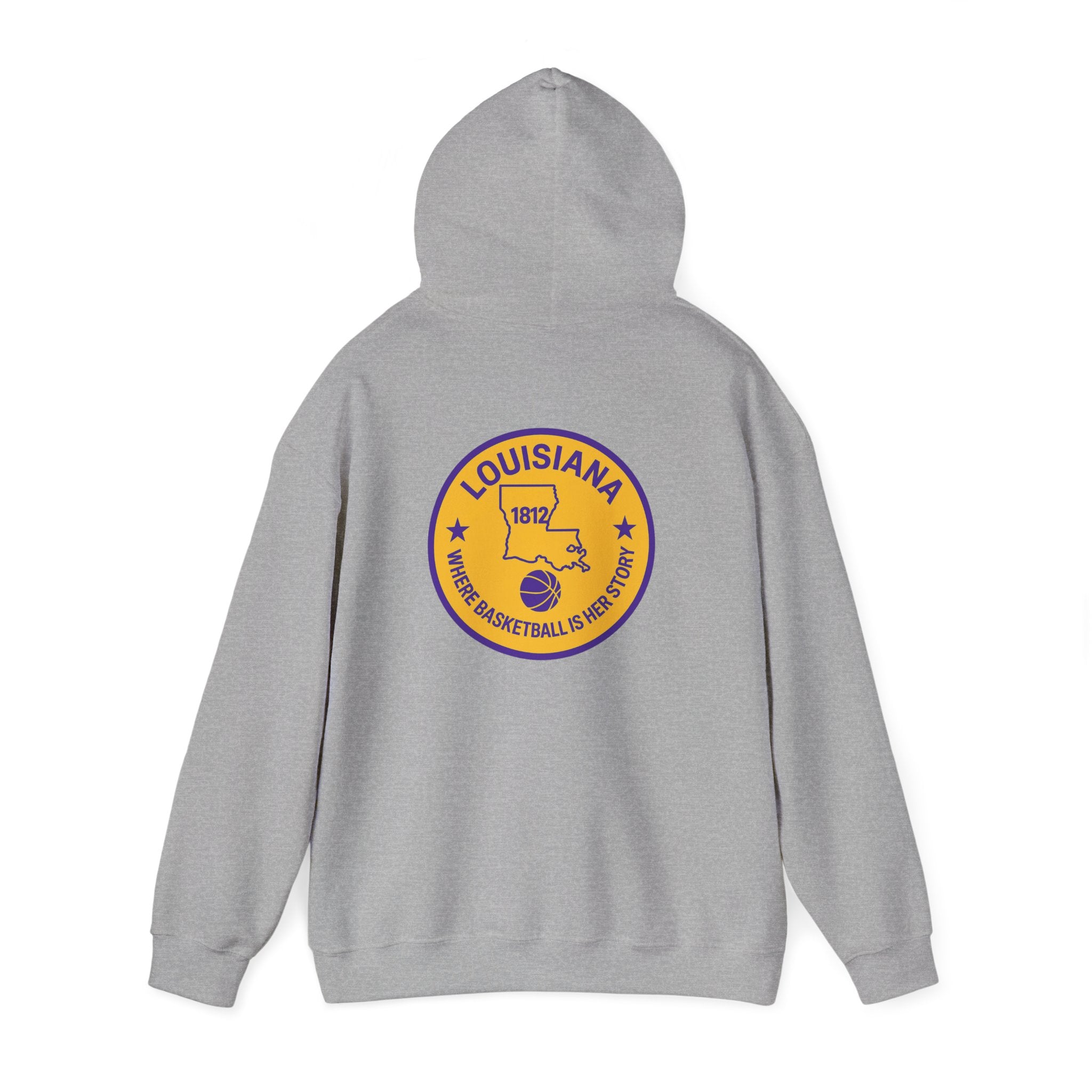 Louisiana Basketball State Emblem Hoodie — Retro Pelican State Logo
