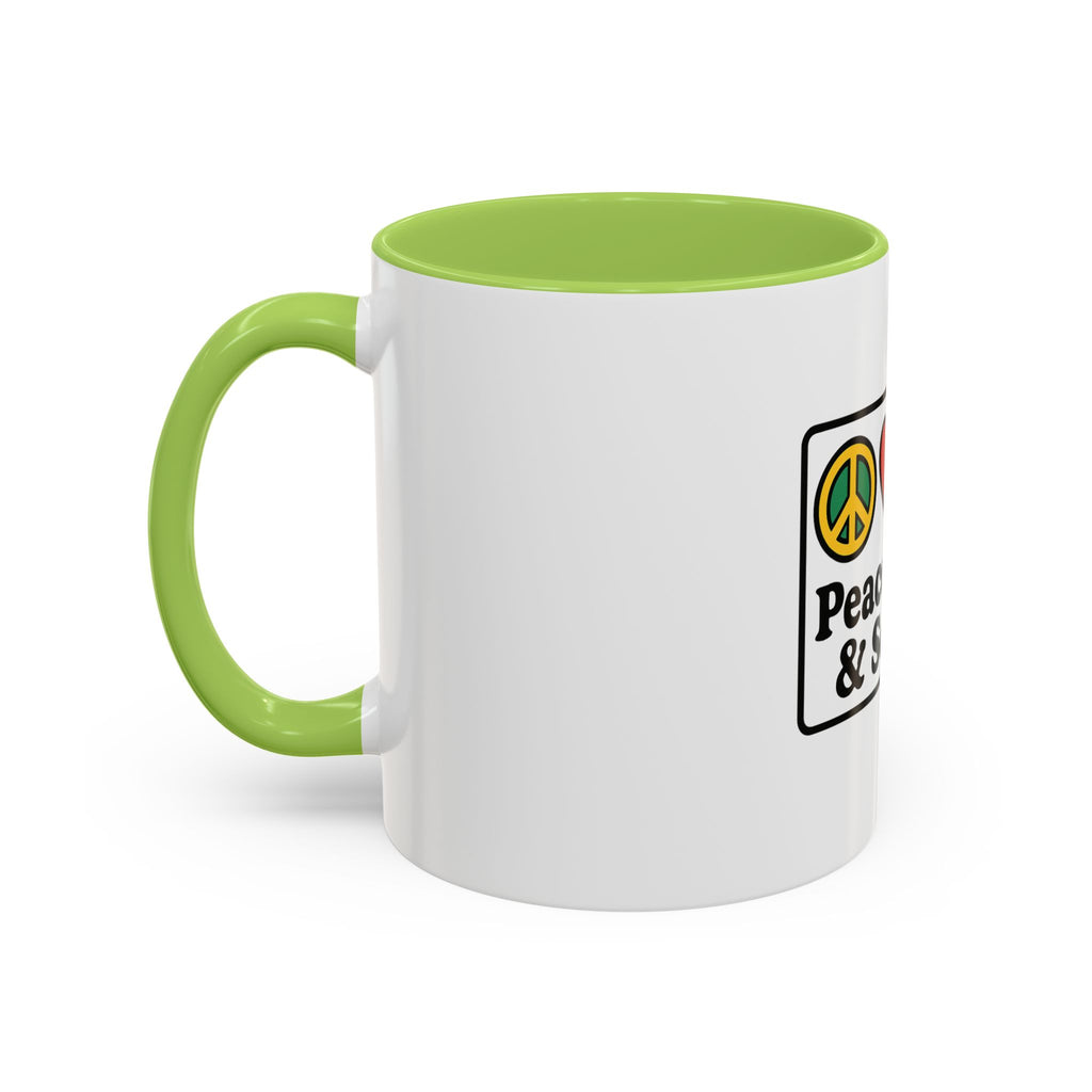 Peace Love & Soccer Coffee Mug - Fun Soccer Gift for Fans