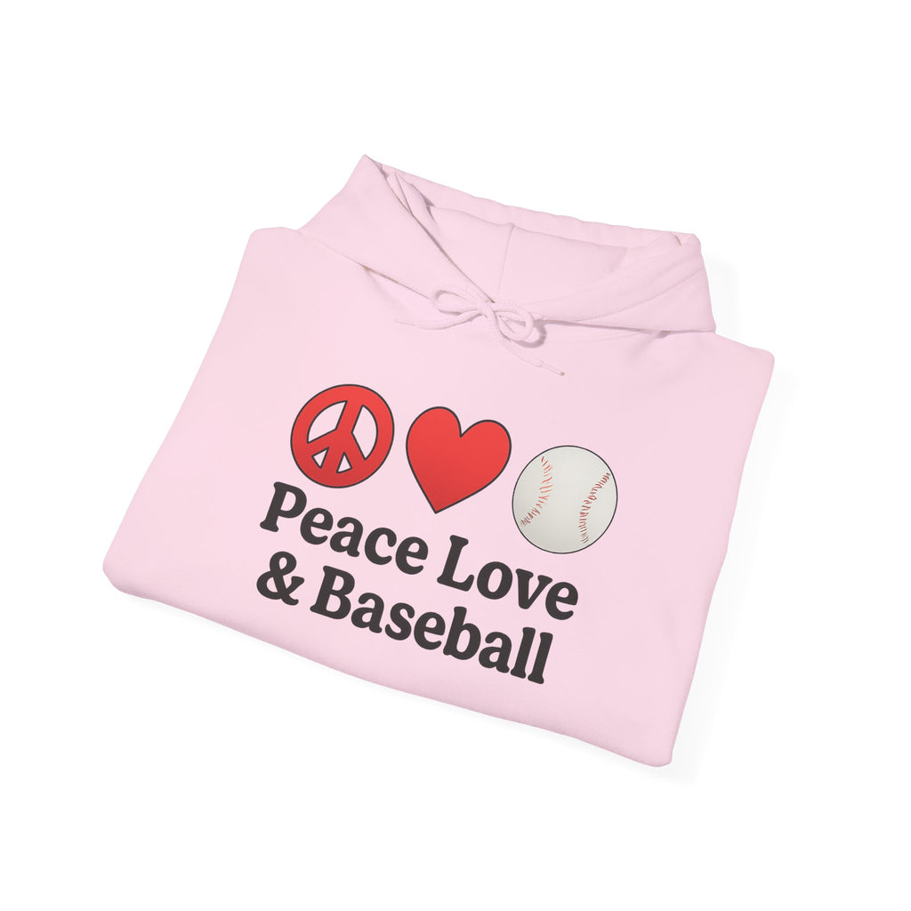 Peace Love & Baseball Hoodie