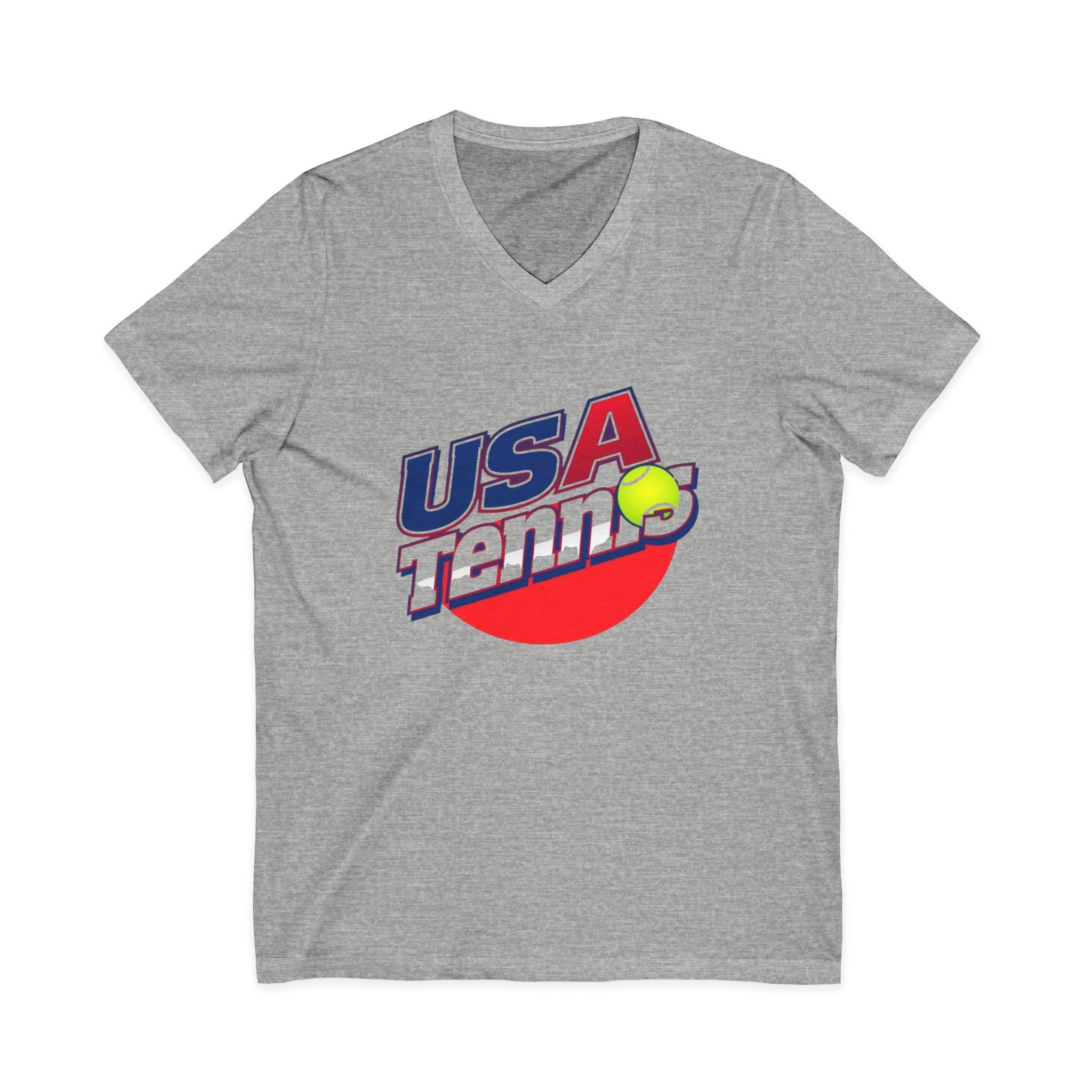 USA Tennis V-Neck Tee for Sports Enthusiasts