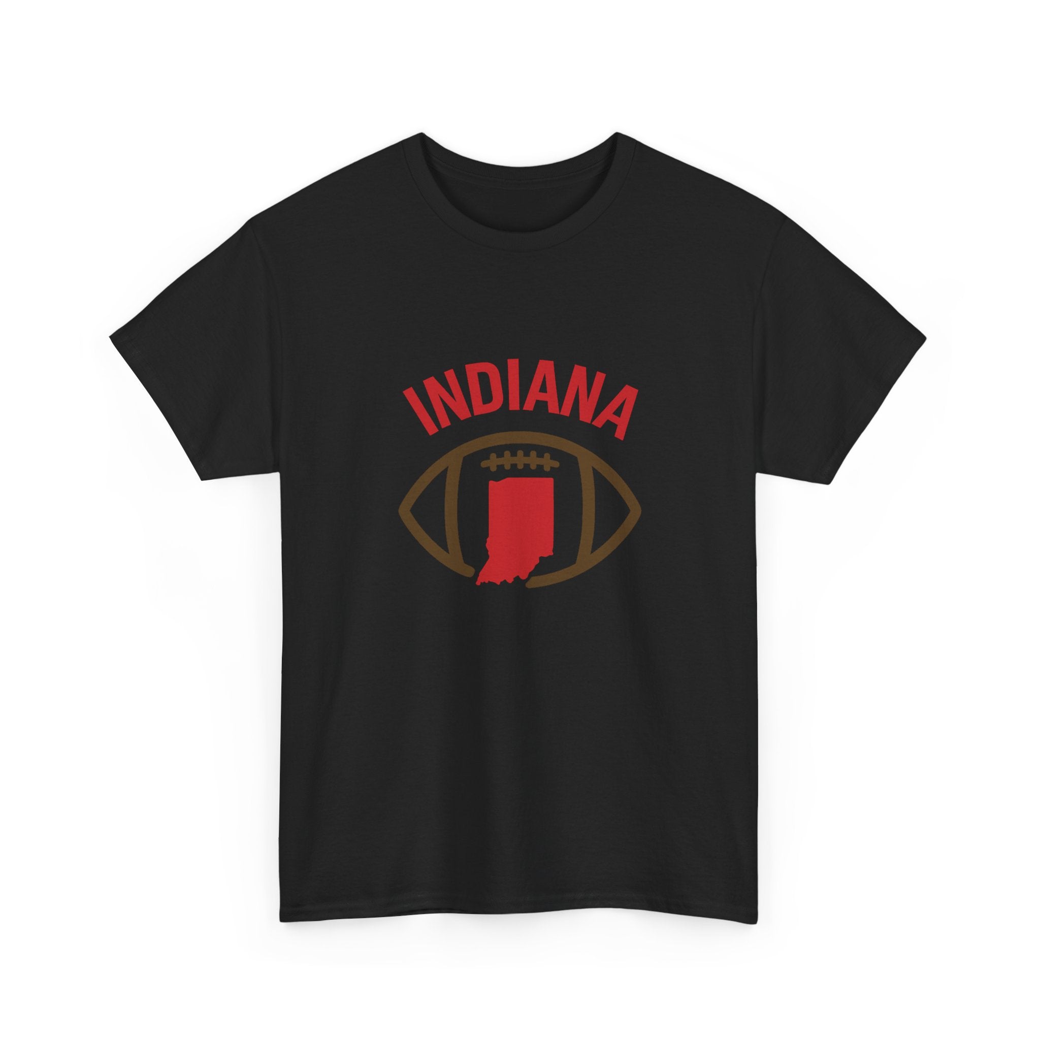 Indiana Football T-Shirt — State Map & Football Graphic Tee