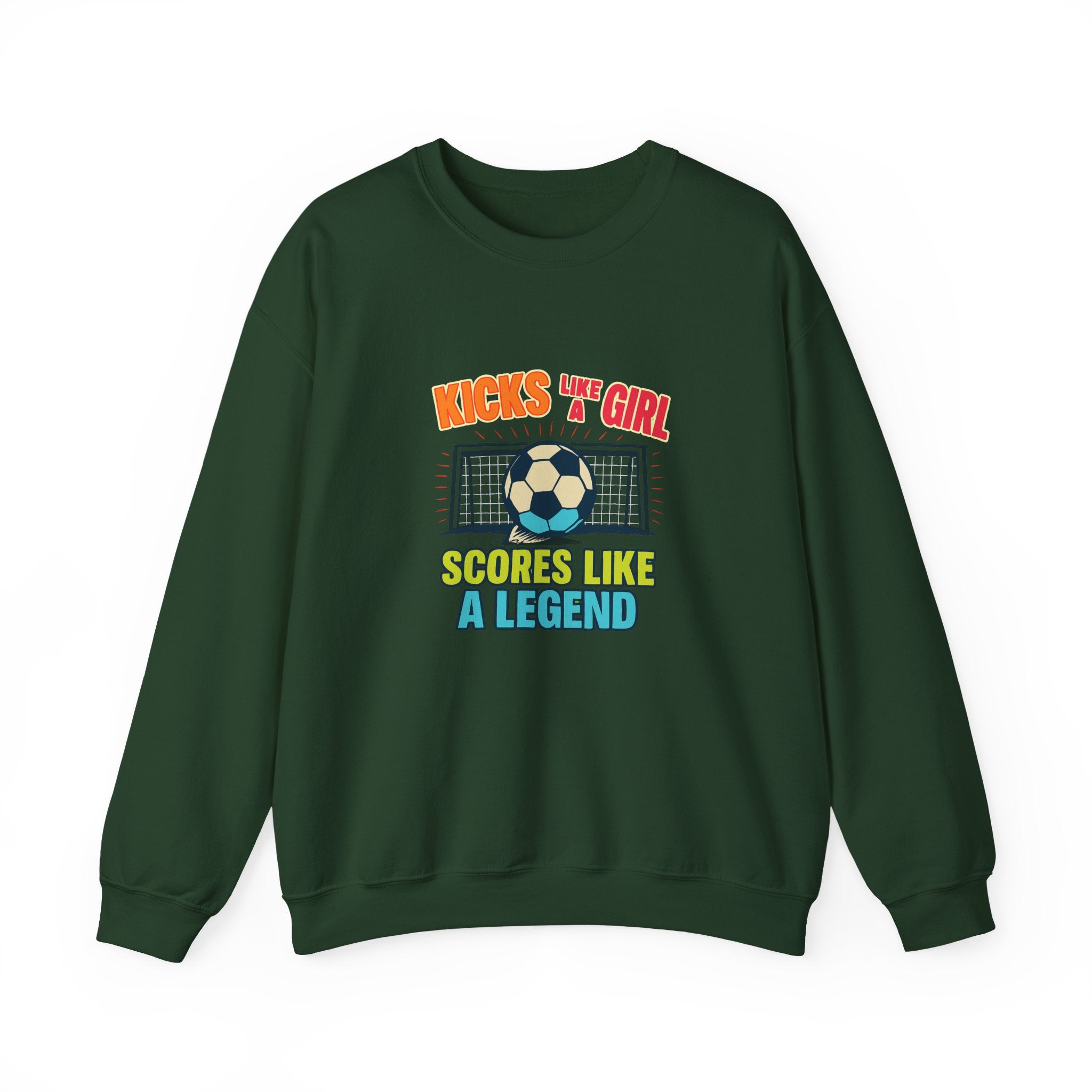 Unisex Soccer Sweatshirt, Kicks Like a Girl