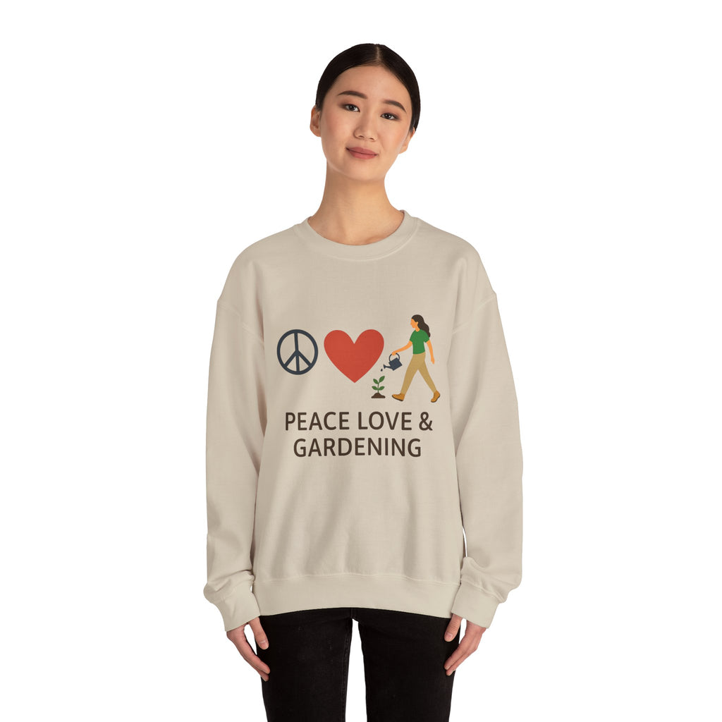 Peace, Love & Gardening Crewneck Sweatshirt