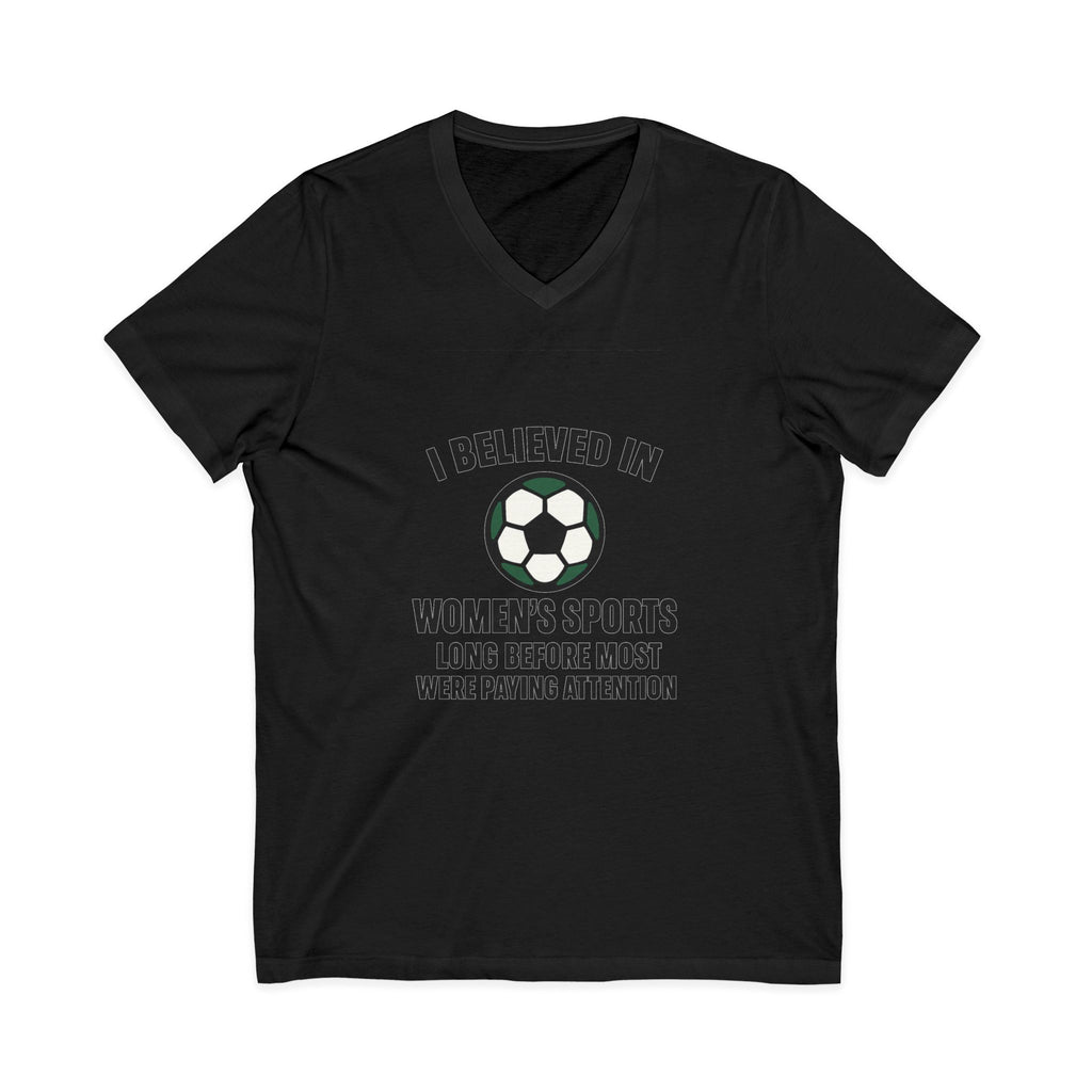 "I Believed in Women's Sports" Short Sleeve V-Neck Tee