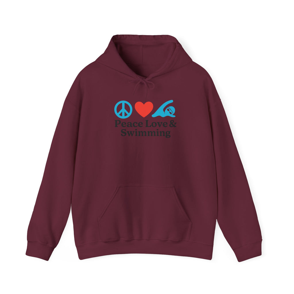 Peace Love & Swimming Hoodie