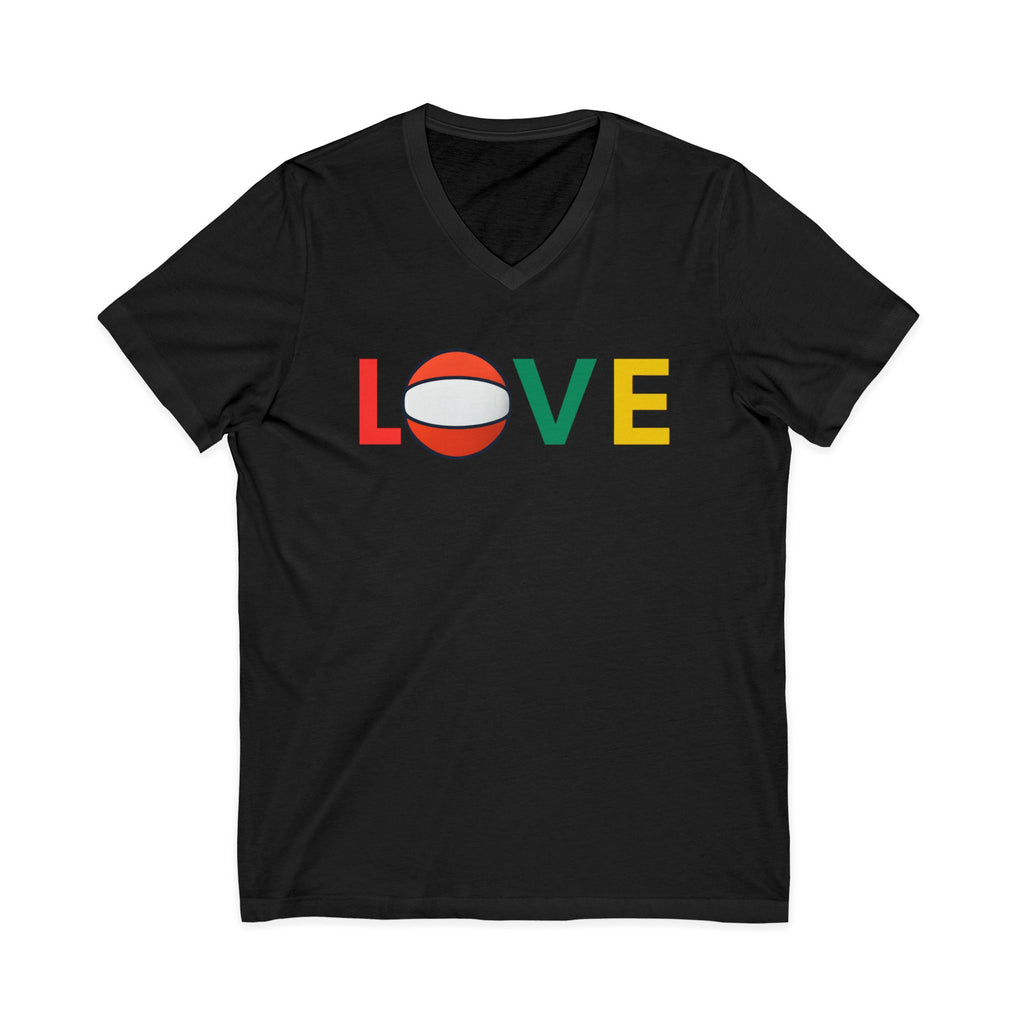 Volleyball Love V-Neck Tee for Sports Lovers