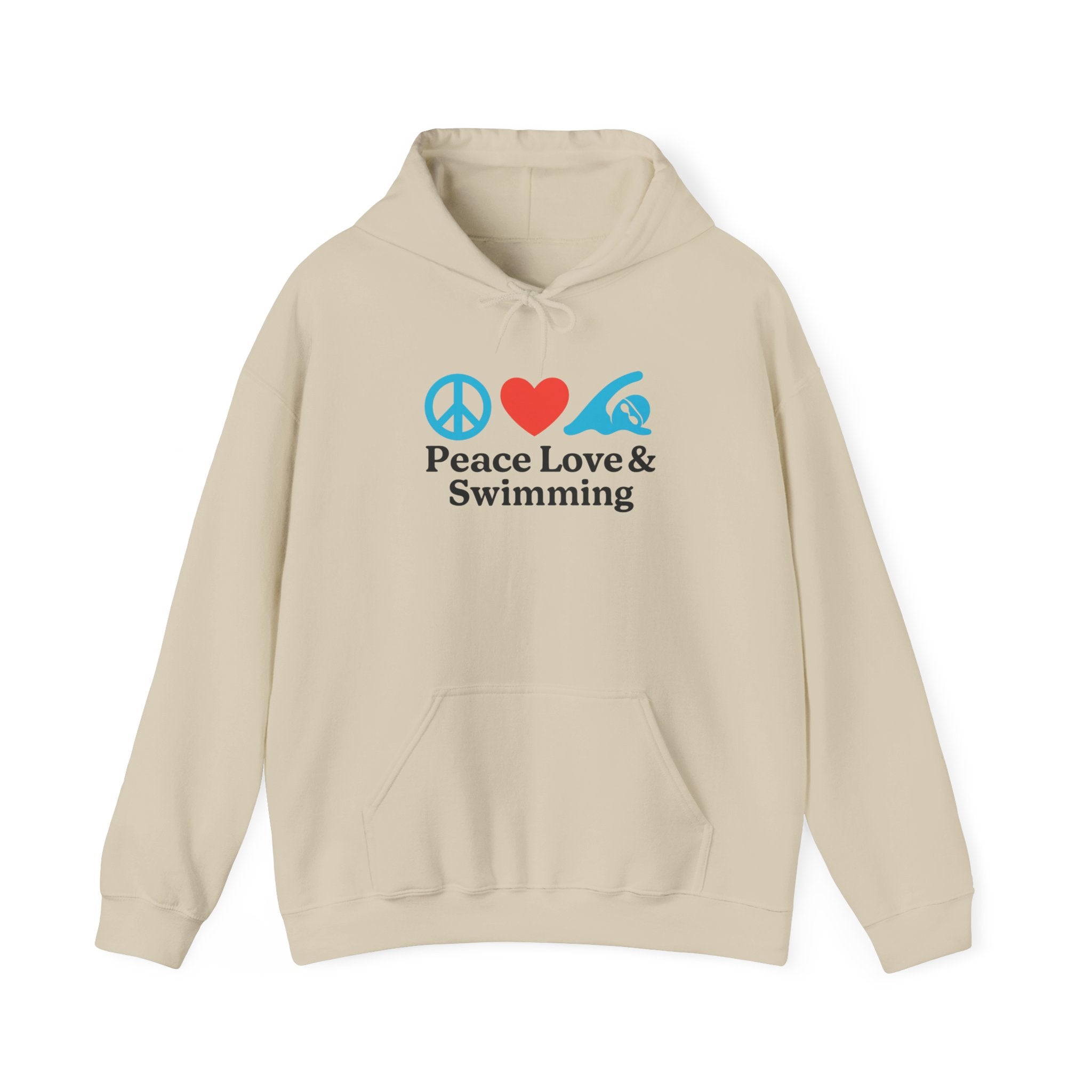 Peace Love & Swimming Hoodie