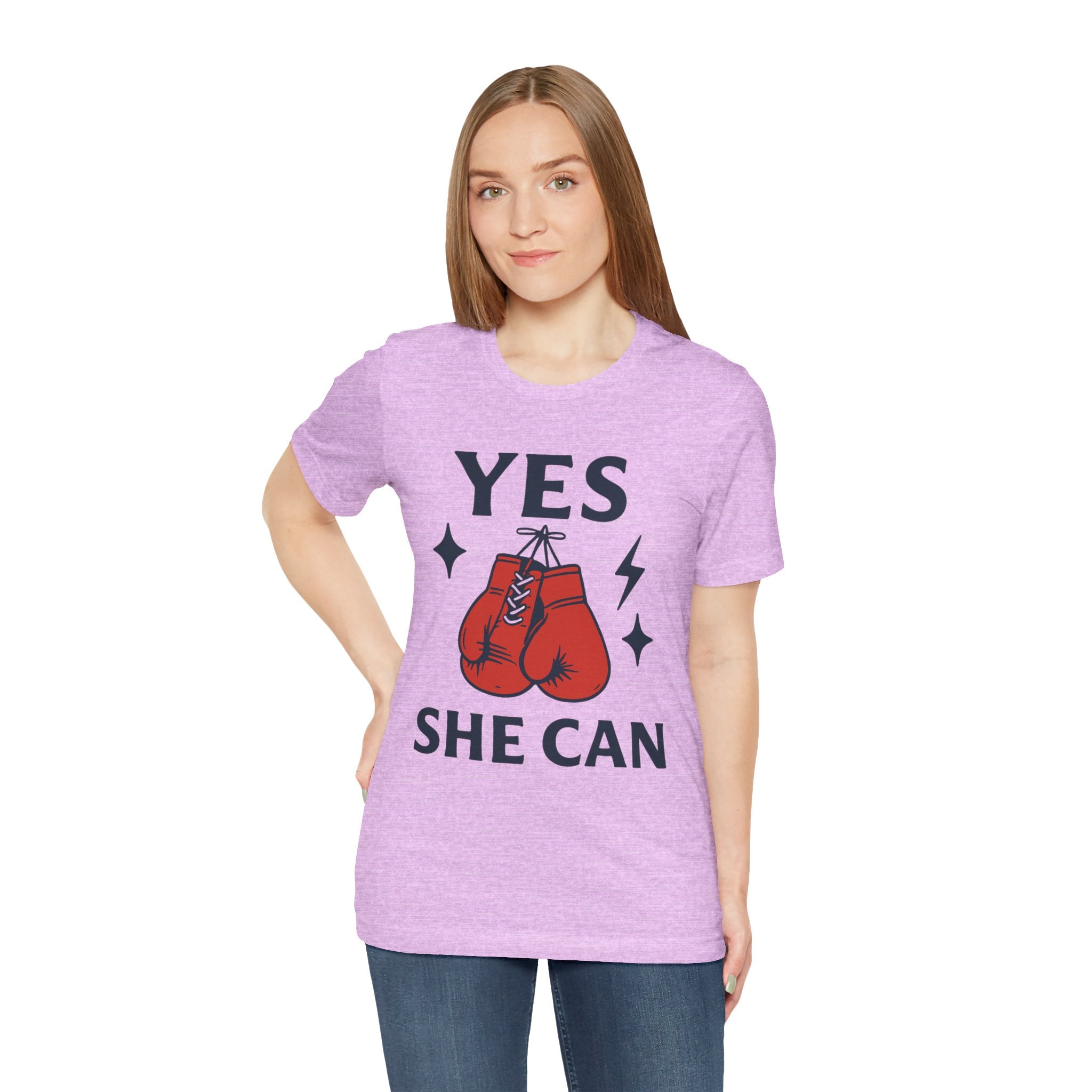 Yes, She Can Boxing Unisex Tee