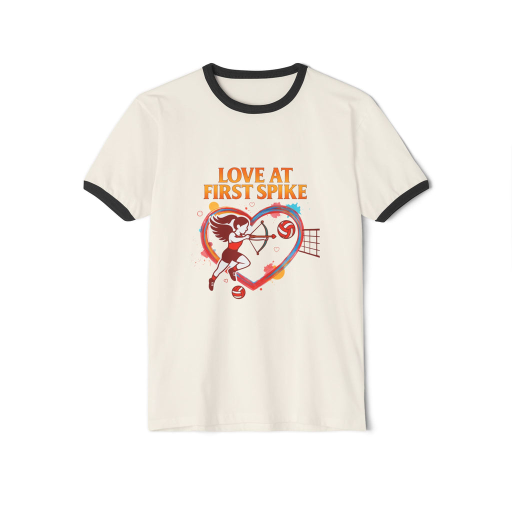 Volleyball 'Love at First Spike' Ringer Tee