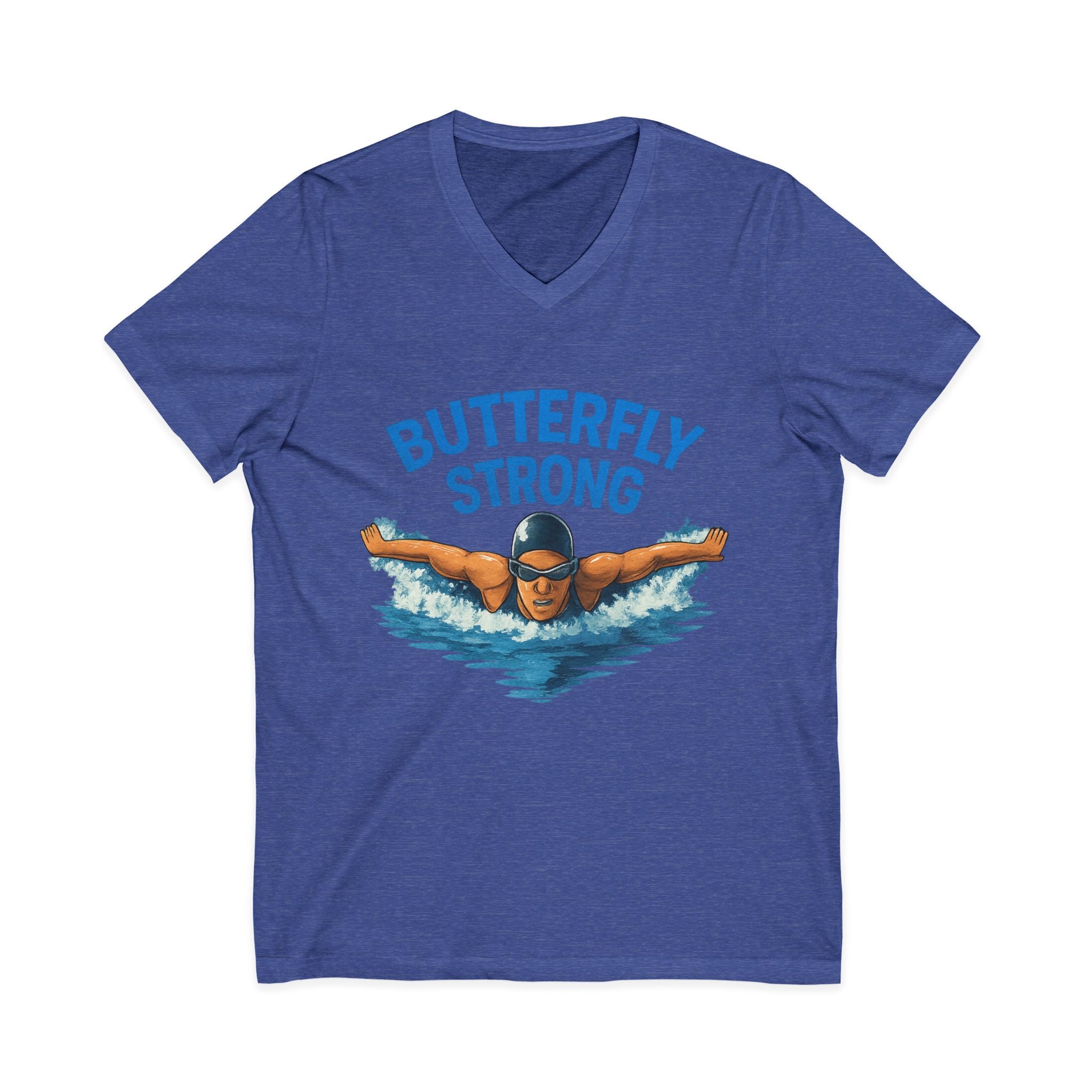 Butterfly Strong V-Neck Tee for Swimmers