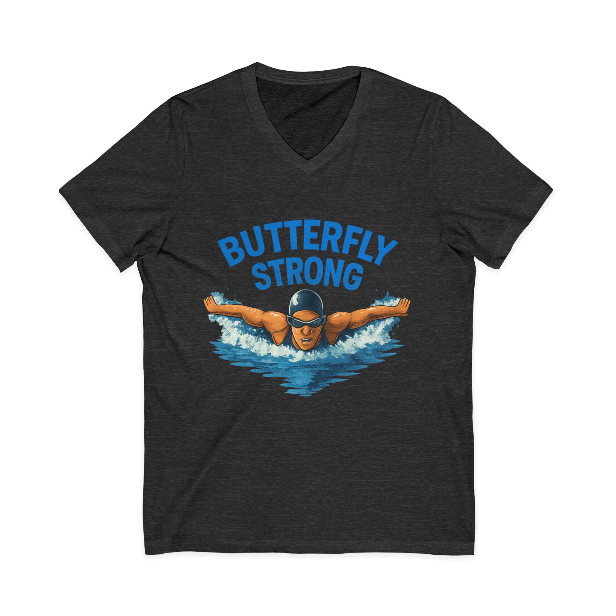 Butterfly Strong V-Neck Tee for Swimmers