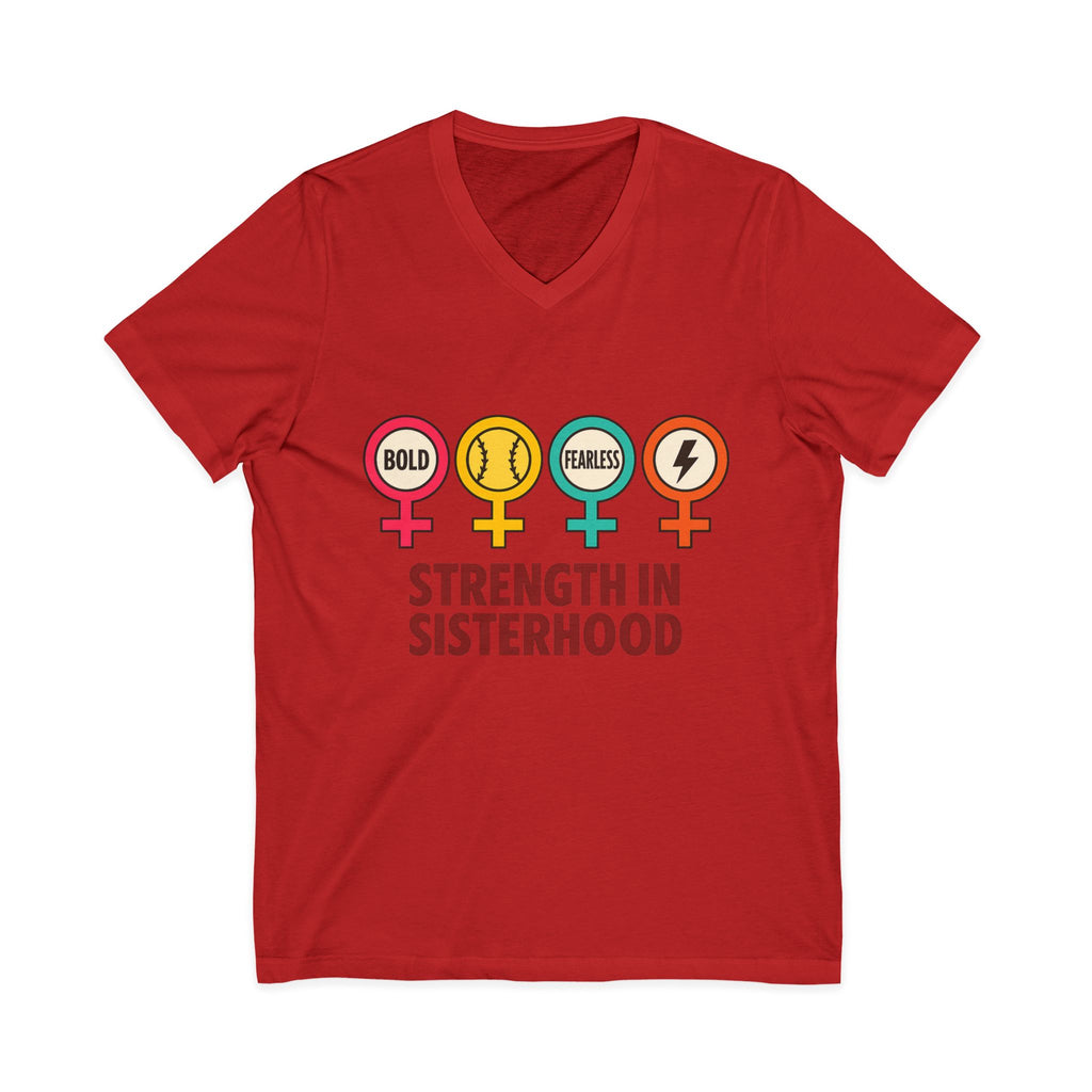 Strength in Sisterhood V-Neck Tee