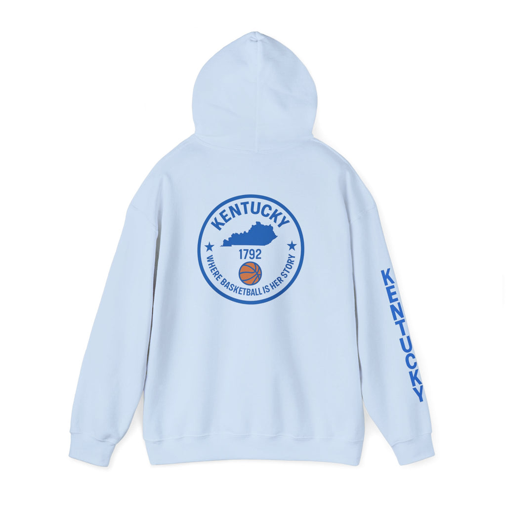 Kentucky Basketball Hoodie — "Where Basketball Is Way Bigger" State Seal Sweatshirt