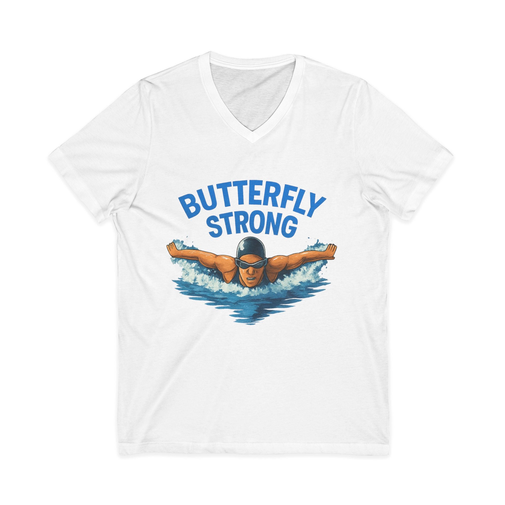 Butterfly Strong V-Neck Tee for Swimmers