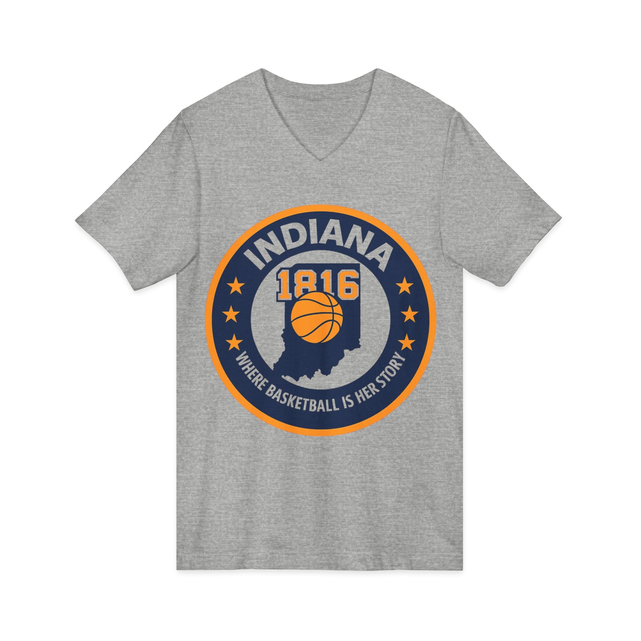Indiana Basketball V-Neck Tee - Celebrate Your Love for the Game!