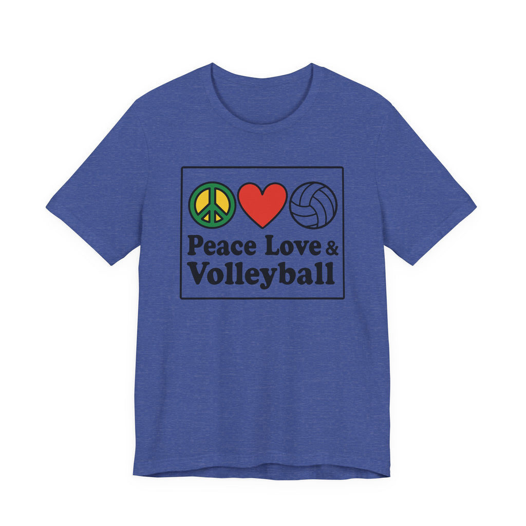 Peace Love & Volleyball Tee - Unisex Jersey Short Sleeve