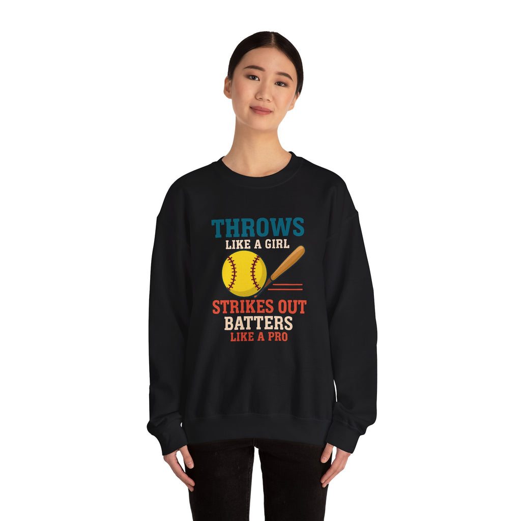 Softball Inspired Crewneck Sweatshirt